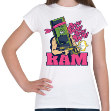 PRINTFASHION Rambo RAM - Női póló - Fehér női póló