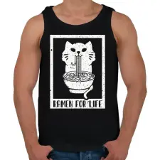 PRINTFASHION Ramen for life - Férfi atléta - Fekete atléta, trikó