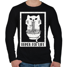 PRINTFASHION Ramen for life - Férfi hosszú ujjú póló - Fekete férfi póló