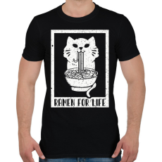 PRINTFASHION Ramen for life - Férfi póló - Fekete