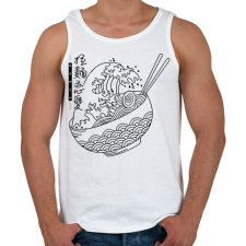 PRINTFASHION Ramen hullám - Férfi atléta - Fehér atléta, trikó