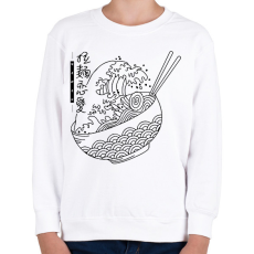 PRINTFASHION Ramen hullám - Gyerek pulóver - Fehér