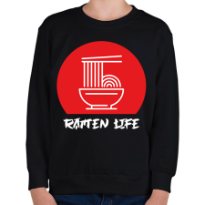 PRINTFASHION Ramen life - Gyerek pulóver - Fekete gyerek pulóver, kardigán