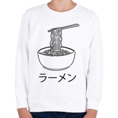 PRINTFASHION Ramen tészta - Gyerek pulóver - Fehér