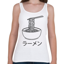 PRINTFASHION Ramen tészta - Női atléta - Fehér női trikó