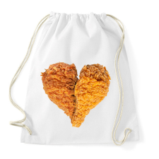 PRINTFASHION Rántott csirkecomb szív - Sportzsák, Tornazsák - Fehér tornazsák