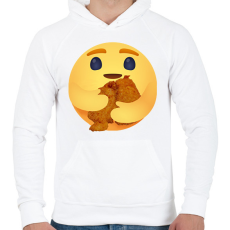 PRINTFASHION Rántott hús - Férfi kapucnis pulóver - Fehér