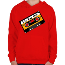 PRINTFASHION Rap Mix 80's retro zenék - Gyerek kapucnis pulóver - Piros gyerek pulóver, kardigán