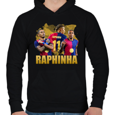 PRINTFASHION raphinha - Férfi kapucnis pulóver - Fekete