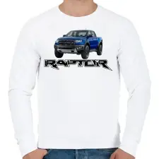 PRINTFASHION Raptor - Férfi pulóver - Fehér férfi pulóver, kardigán