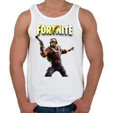 PRINTFASHION Raptor Fortnite - Férfi atléta - Fehér