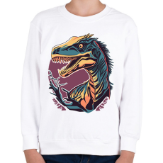 PRINTFASHION raptor - Gyerek pulóver - Fehér