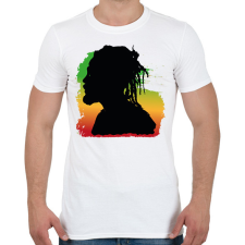 PRINTFASHION Rastafari - Férfi póló - Fehér férfi póló