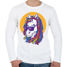 PRINTFASHION Rasztás ló - Férfi hosszú ujjú póló - Fehér férfi póló