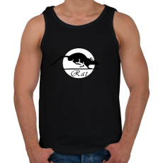 PRINTFASHION rat - Férfi atléta - Fekete