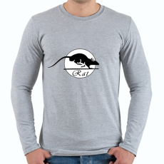 PRINTFASHION rat - Férfi hosszú ujjú póló - Sport szürke