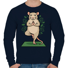 PRINTFASHION Rat yoga - Férfi pulóver - Sötétkék férfi pulóver, kardigán