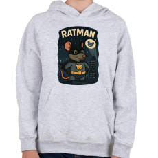 PRINTFASHION Ratman - Gyerek kapucnis pulóver - Sport szürke