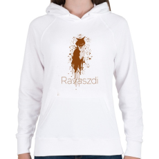 PRINTFASHION ravaszdi - Női kapucnis pulóver - Fehér