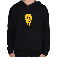 PRINTFASHION Rave Smile - Gyerek kapucnis pulóver - Fekete gyerek pulóver, kardigán