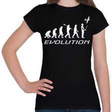 PRINTFASHION RC Evolúció fehér - Női póló - Fekete női póló