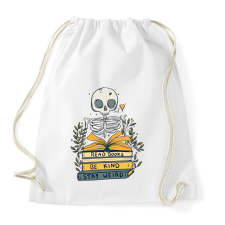 PRINTFASHION Read books Be kind Stay weird - Sportzsák, Tornazsák - Fehér tornazsák
