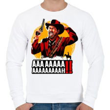 PRINTFASHION Read Dead Redemption - Férfi pulóver - Fehér férfi pulóver, kardigán