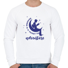 PRINTFASHION Reading is a ticket to adventure - Férfi pulóver - Fehér férfi pulóver, kardigán