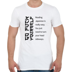 PRINTFASHION Reading Japanese is really easy  - Férfi póló - Fehér