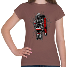 PRINTFASHION Real Brotherhood - Női póló - Mogyoróbarna