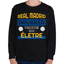 PRINTFASHION Real Madrid drukker - Gyerek pulóver - Fekete gyerek pulóver, kardigán