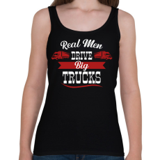 PRINTFASHION Real men drive - Női atléta - Fekete