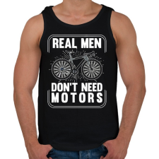 PRINTFASHION Real men - Férfi atléta - Fekete atléta, trikó