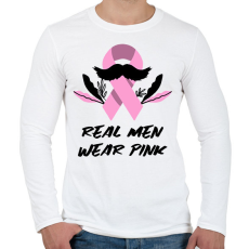 PRINTFASHION REAL MEN - Férfi hosszú ujjú póló - Fehér