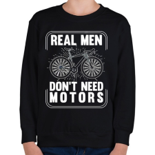 PRINTFASHION Real men - Gyerek pulóver - Fekete gyerek pulóver, kardigán