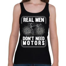 PRINTFASHION Real men - Női atléta - Fekete női trikó