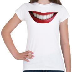 PRINTFASHION Real smile - Női póló - Fehér