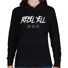 PRINTFASHION REBEL YELL 3 - Női kapucnis pulóver - Fekete