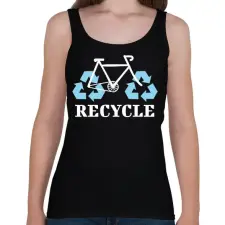 PRINTFASHION Recycle - Női atléta - Fekete női trikó