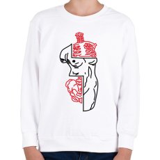 PRINTFASHION red&black 5 - Gyerek pulóver - Fehér