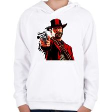 PRINTFASHION red dead redemption 2 - Gyerek kapucnis pulóver - Fehér gyerek pulóver, kardigán