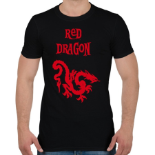 PRINTFASHION red dragon2 - Férfi póló - Fekete férfi póló
