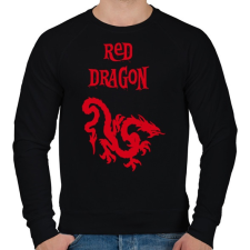 PRINTFASHION red dragon2 - Férfi pulóver - Fekete férfi pulóver, kardigán