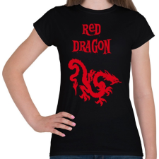 PRINTFASHION red dragon2 - Női póló - Fekete női póló