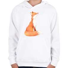 PRINTFASHION Red Fox - Gyerek kapucnis pulóver - Fehér