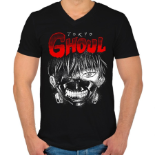 PRINTFASHION Red Ghoul - Férfi V-nyakú póló - Fekete férfi póló