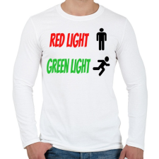 PRINTFASHION Red light - Green light - Férfi hosszú ujjú póló - Fehér férfi póló