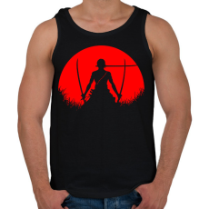 PRINTFASHION Red Moon Zoro - Férfi atléta - Fekete