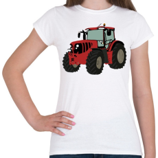 PRINTFASHION Red traktor - Női póló - Fehér