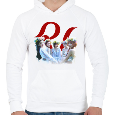 PRINTFASHION Red Velvet - Férfi kapucnis pulóver - Fehér